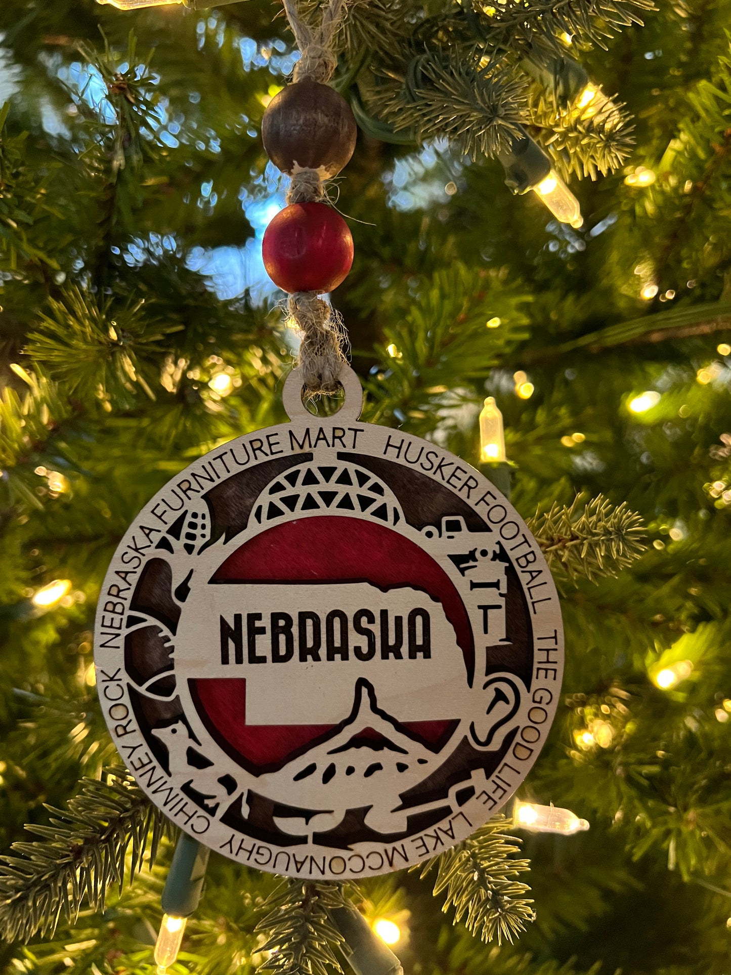Display State Christmas Ornament - Nebraska