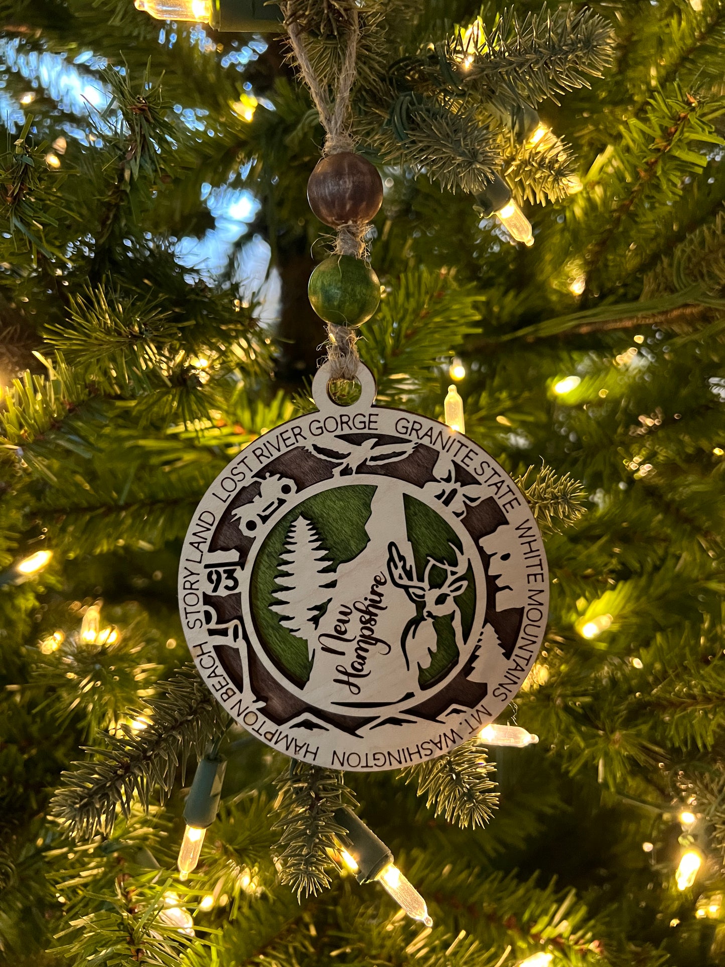 Display State Christmas Ornament - New Hampshire