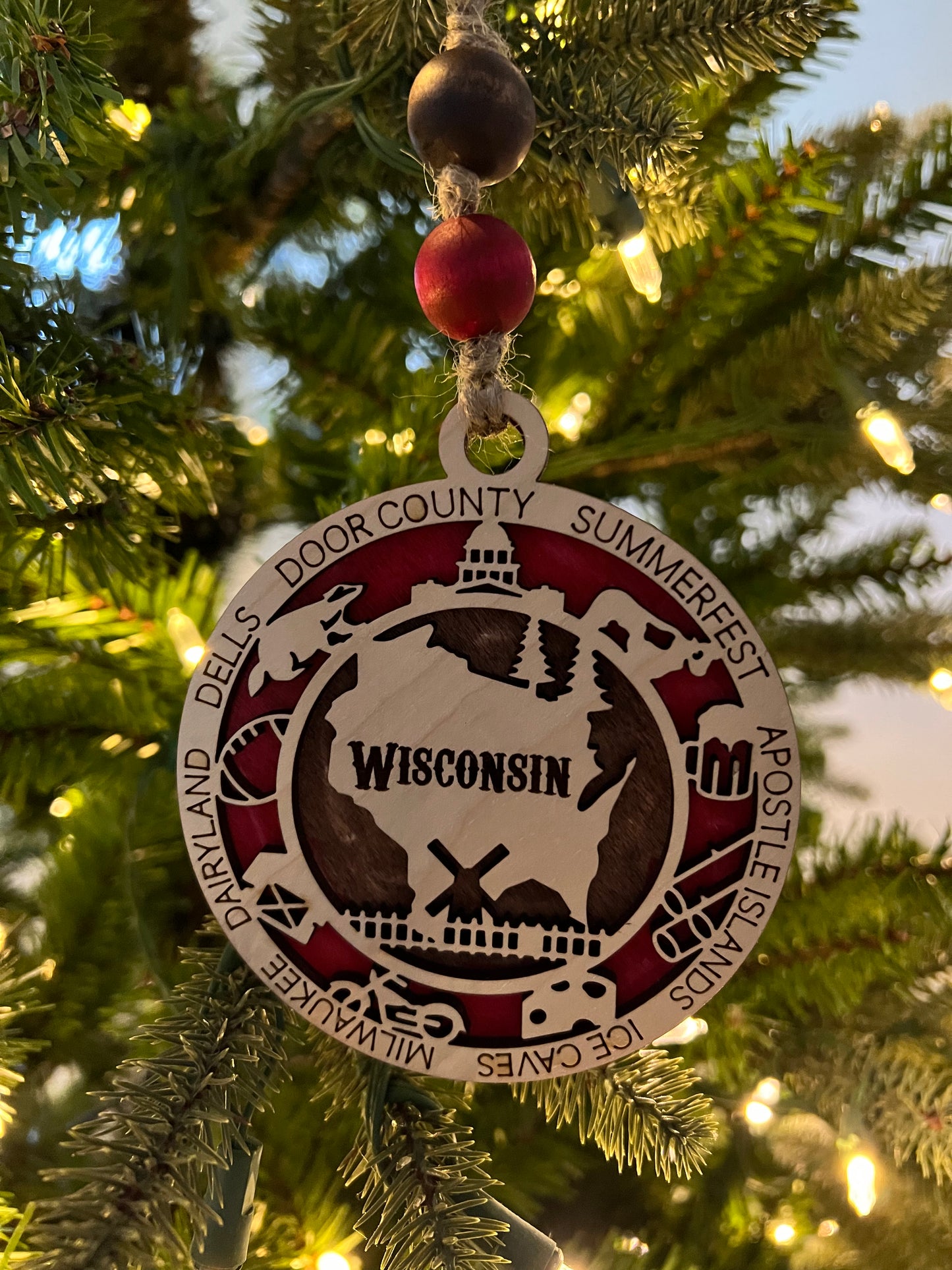 Display State Christmas Ornament - Wisconsin