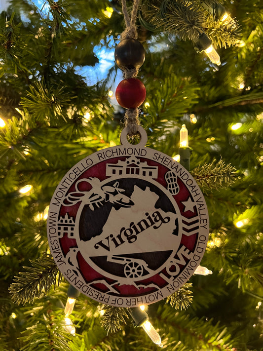 Display State Christmas Ornament - Virginia
