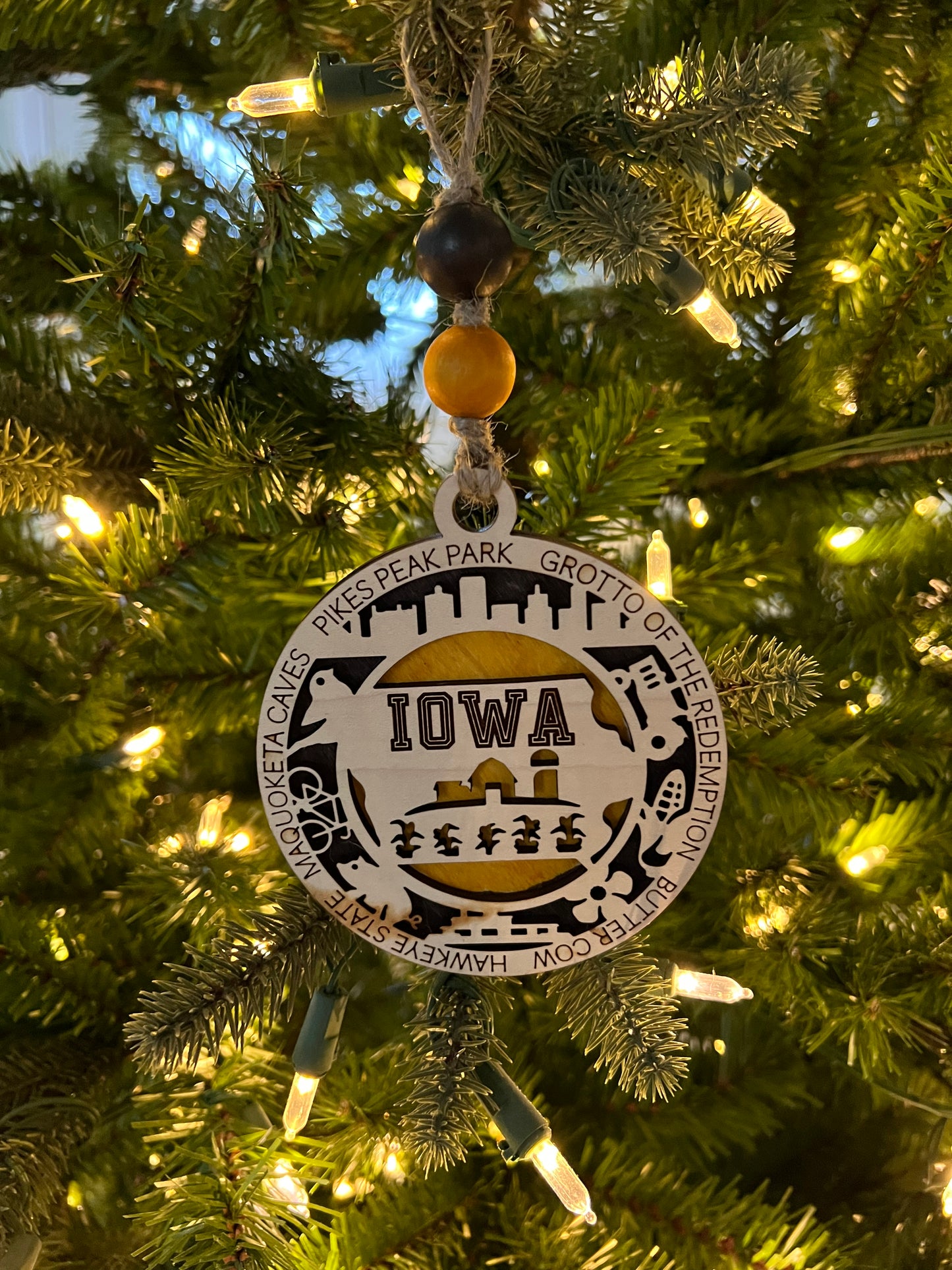 Display State Christmas Ornament - Iowa