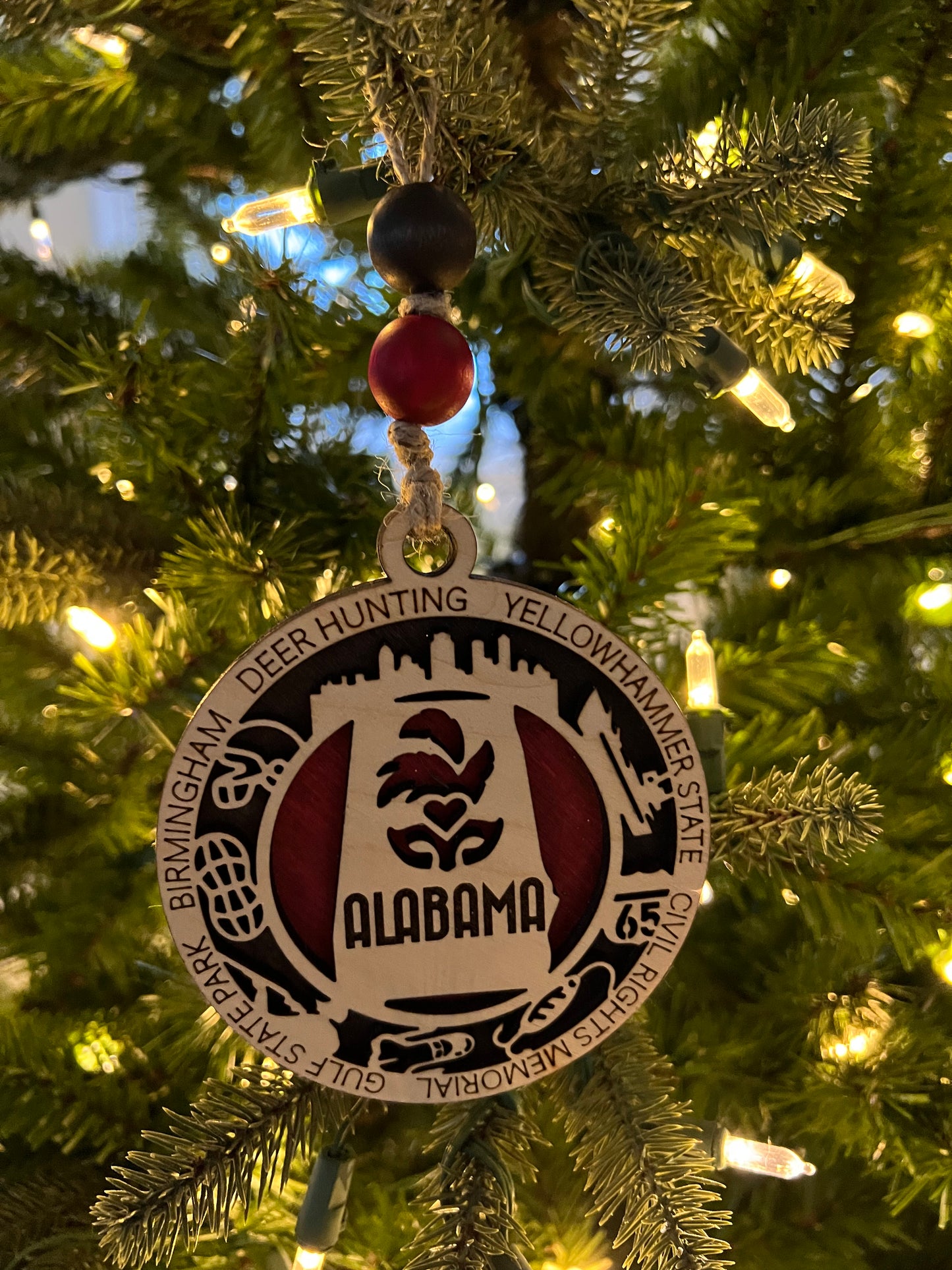 Display State Christmas Ornament - Alabama