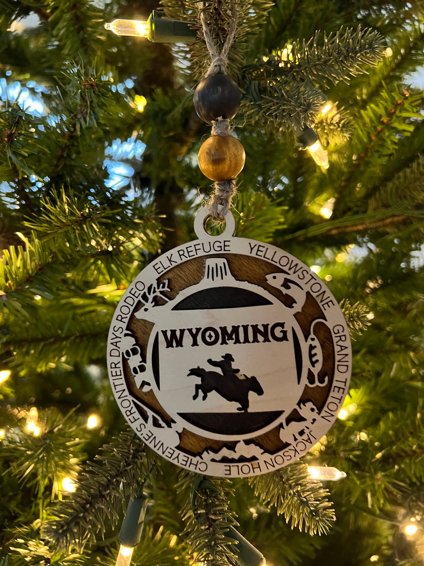 Display State Christmas Ornament - Wyoming