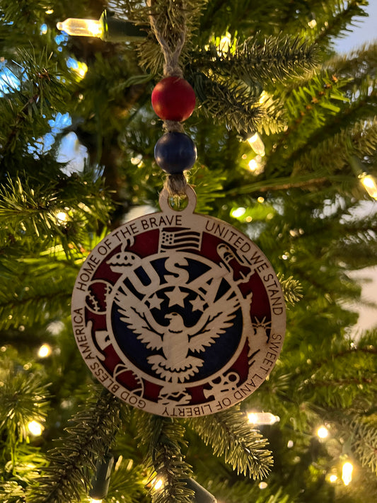 Display Christmas Ornament - USA