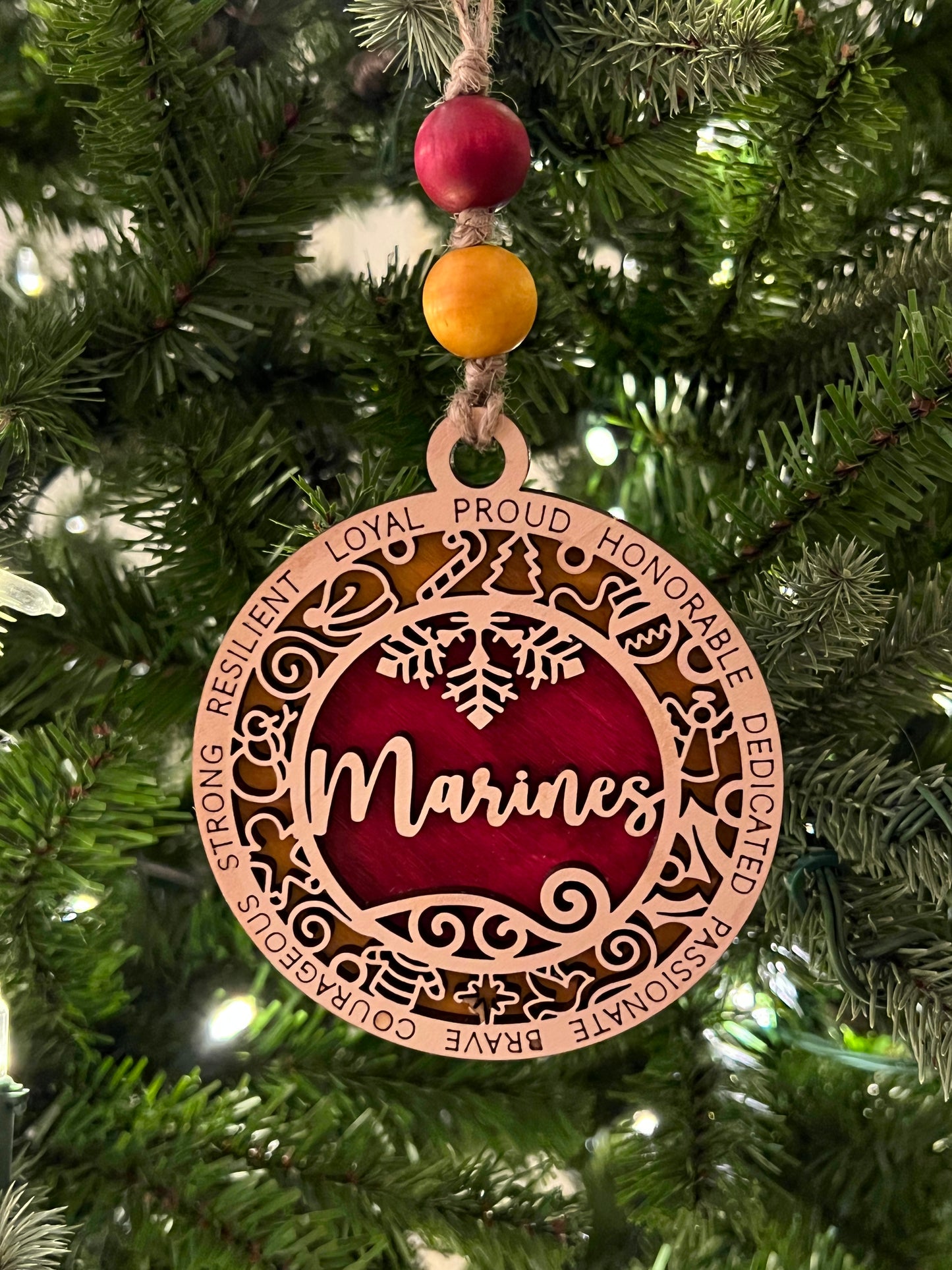 Military - Marines Display Christmas Ornament